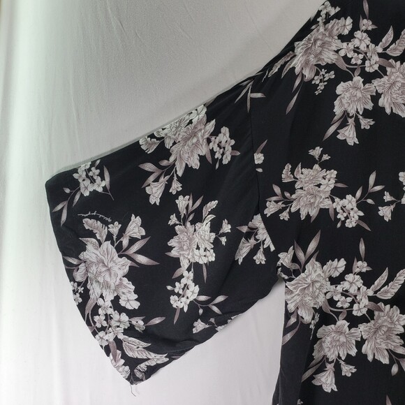 Spiritual Gangster Maya OS One Size Kimono Robe Floral Black - Picture 8 of 11